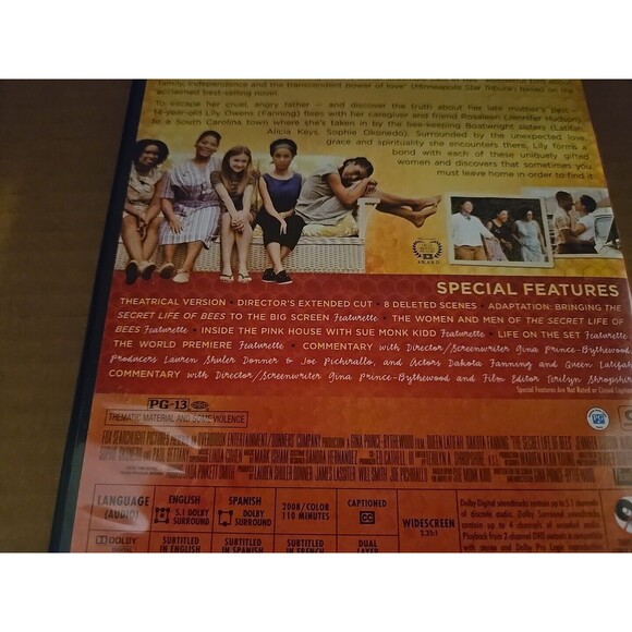 The Secret Life of Bees (DVD, 2008), Queen Latifah, Jennifer Hudson, Alicia Keys - Picture 4 of 4